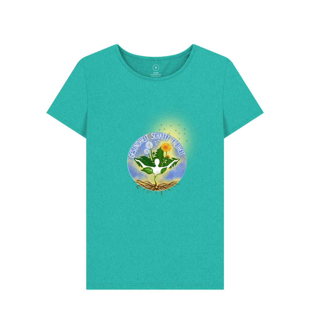 Seagrass Green Recycled Printed T-Shirt Front