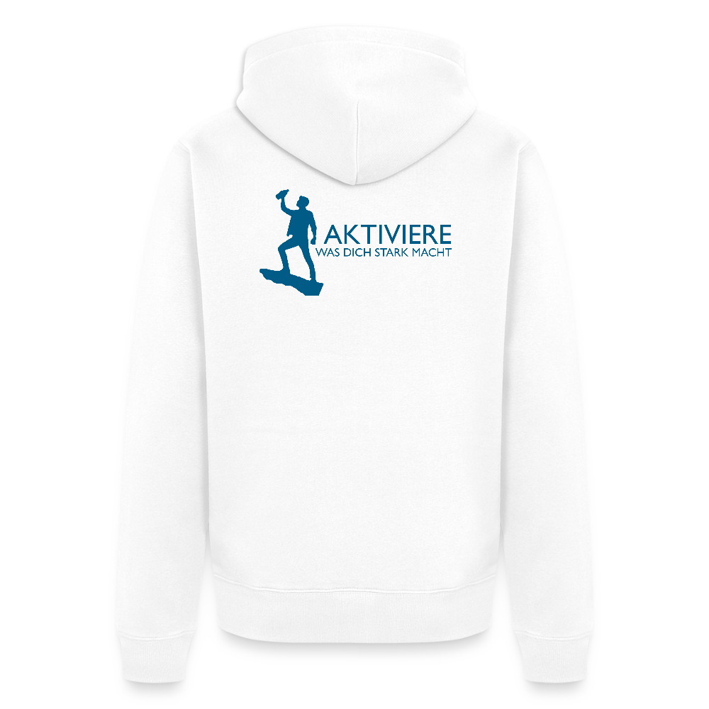 Aquion / Aktiviere - Unisex Premium Kapuzenjacke - Weiß