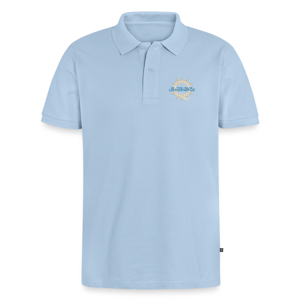 Aquion / Ich trinke täglich - 100% Bio Premium Poloshirt - Hellblau
