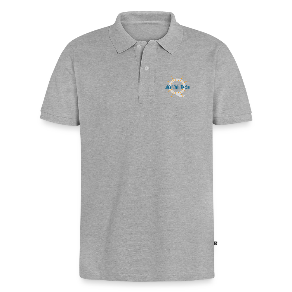 Aquion / Ich trinke täglich - 100% Bio Premium Poloshirt - Grau meliert