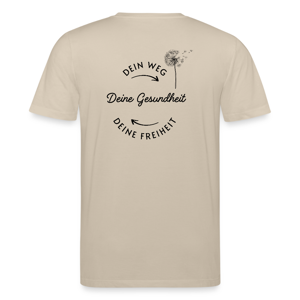 Gesundheit schafft Freiheit (3) / 100% Bio T-Shirt Herren (weiß) - Beige