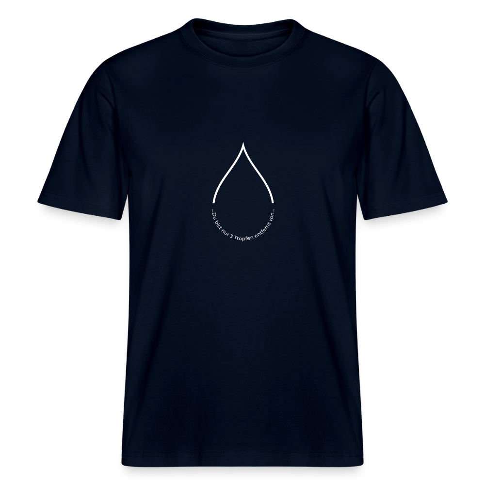Nur 3 Trōpfen v2 - RELAXED FIT Unisex Organic T-Shirt - Navy