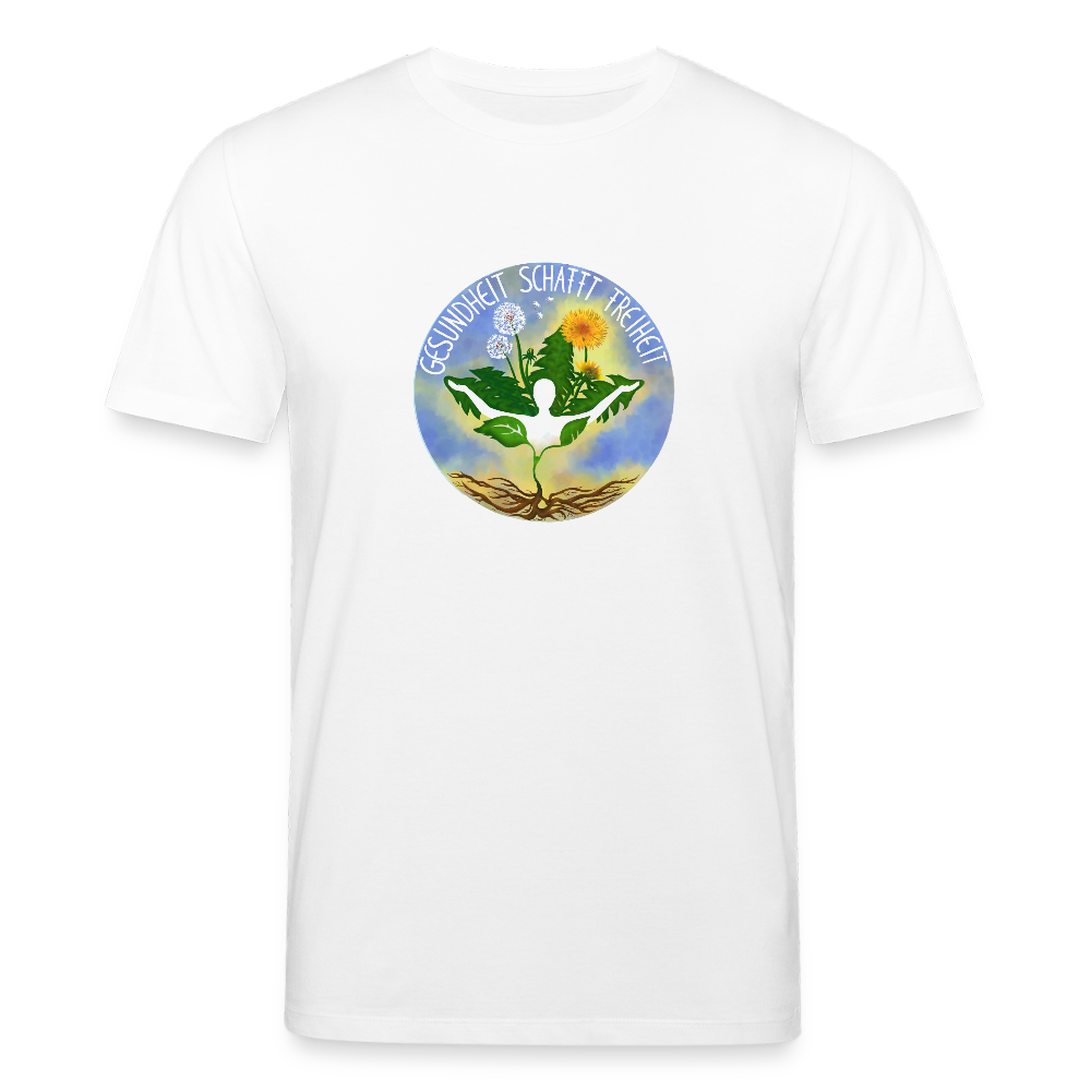 Gesundheit schafft Freiheit (3) / 100% Bio T-Shirt Herren (weiß) - Weiß