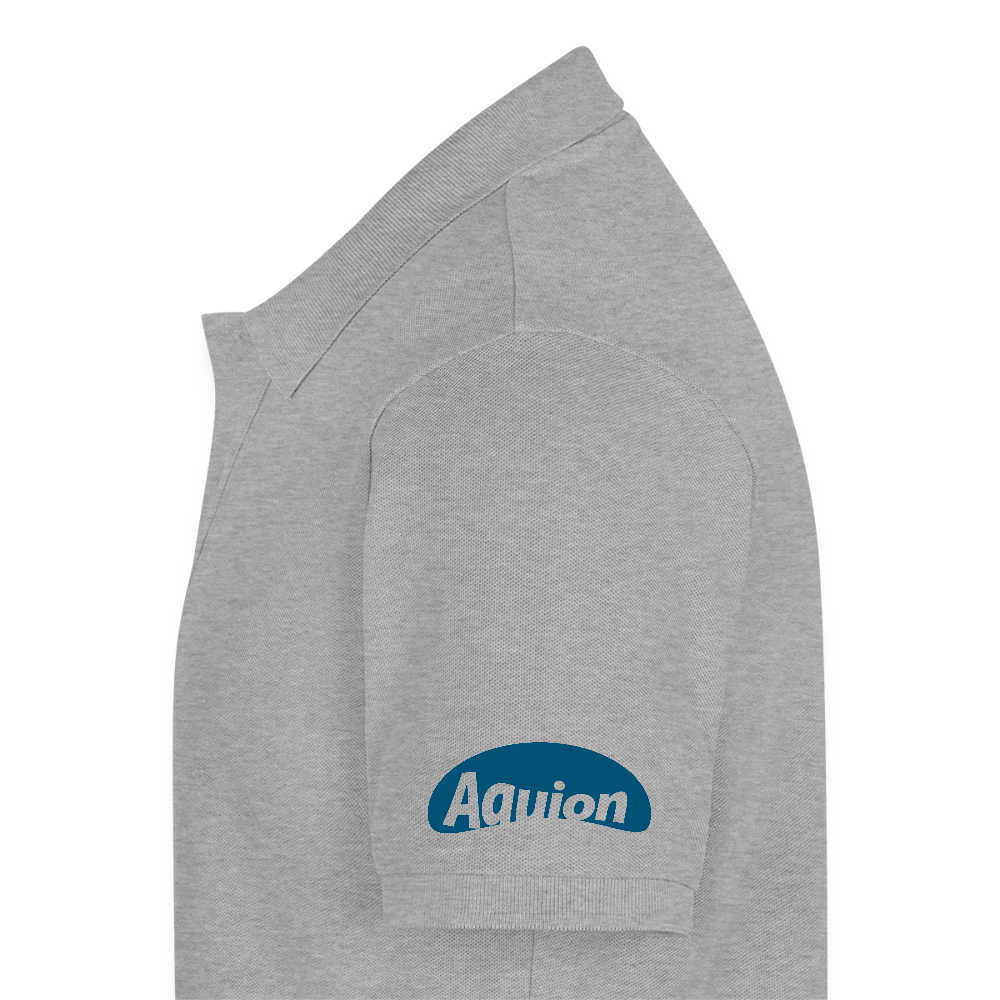 Aquion / Ich trinke täglich - 100% Bio Premium Poloshirt - Grau meliert