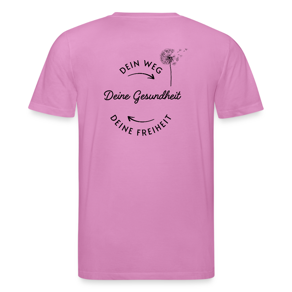 Gesundheit schafft Freiheit (3) / 100% Bio T-Shirt Herren (weiß) - Pink