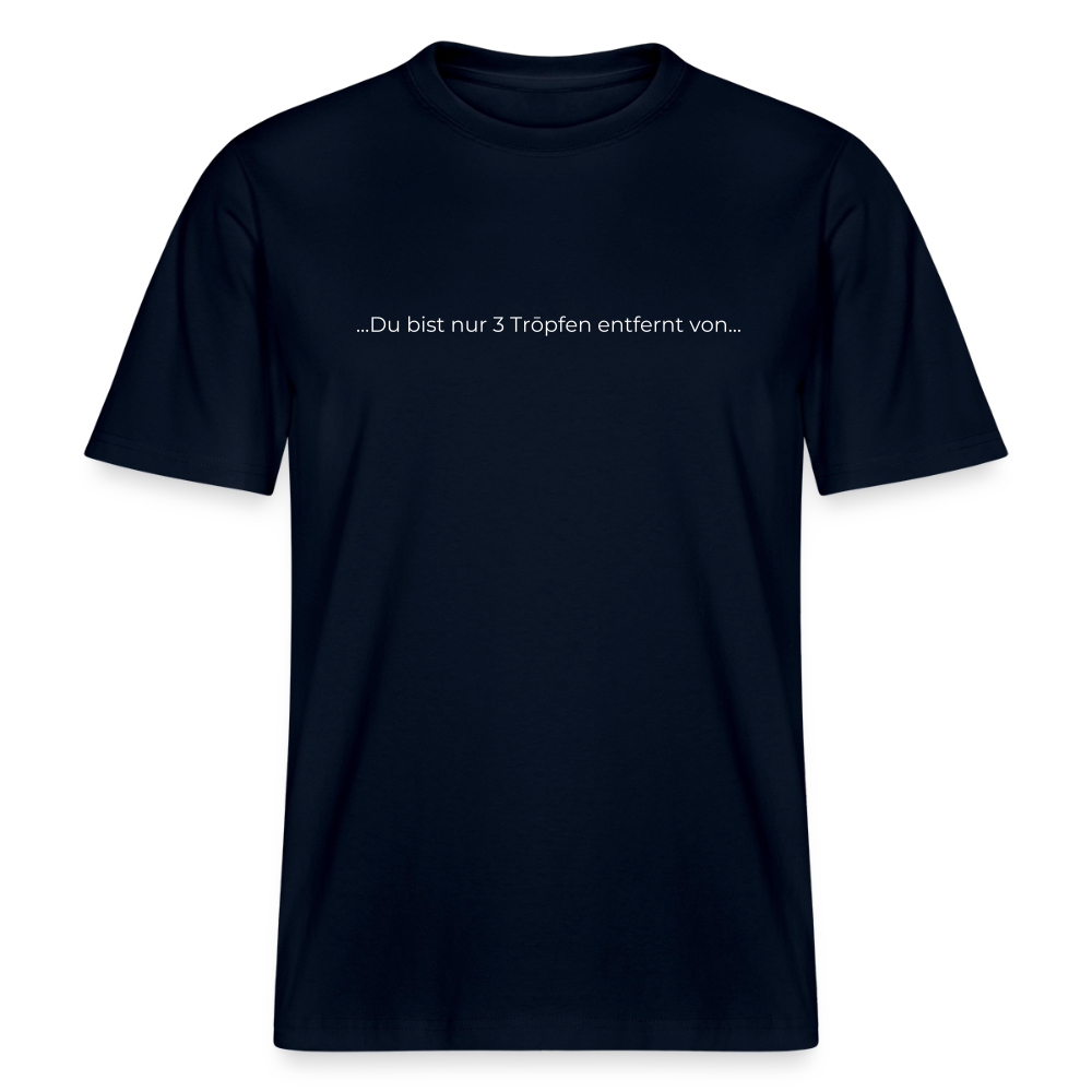 Nur 3 Trōpfen - RELAXED FIT Unisex Organic T-Shirt - Navy