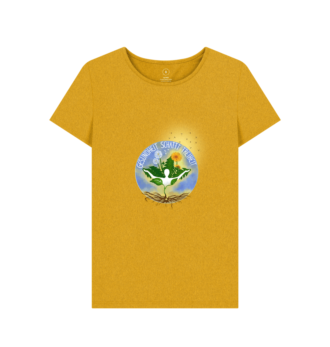 Sunflower Yellow Recycled Printed T-Shirt Front
