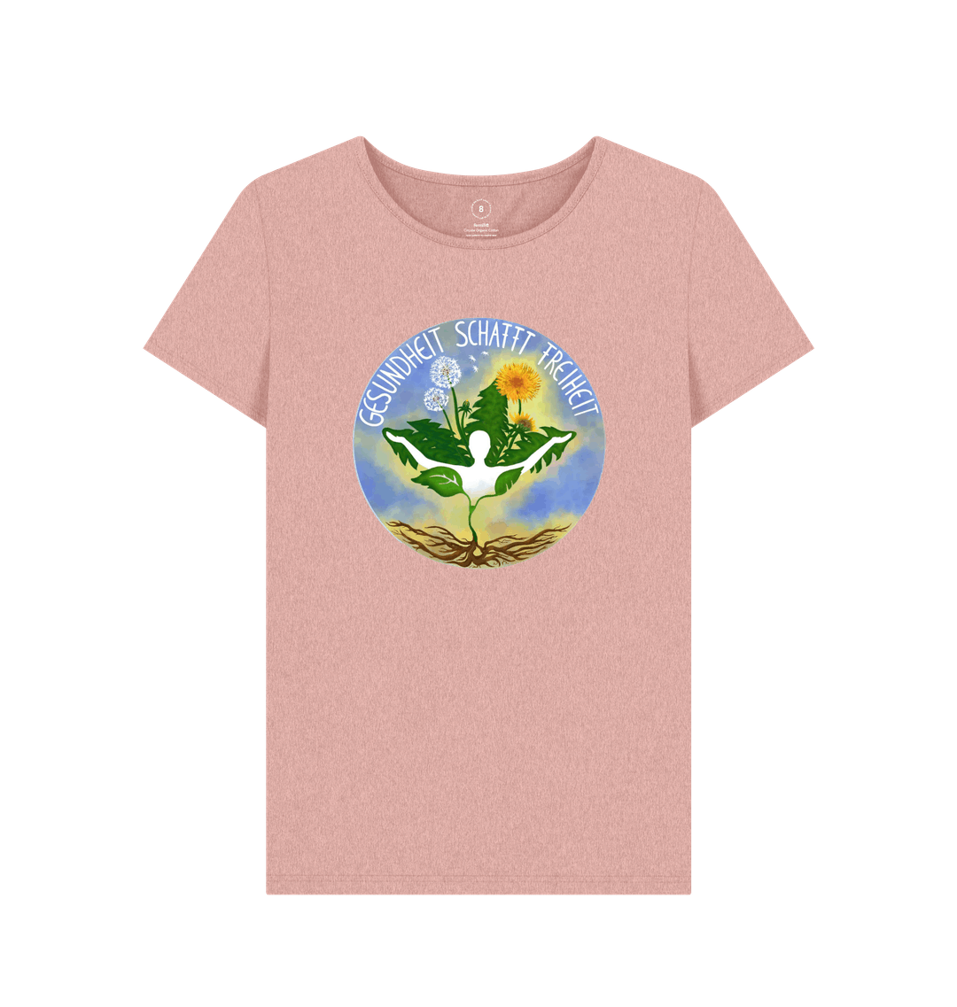 Sunset Pink Recycled Printed T-Shirt Front