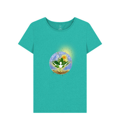 Seagrass Green Recycled Printed T-Shirt Front