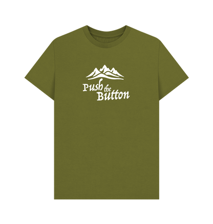 Moss Green Button 100% Bio T-Shirt