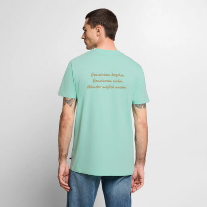Die Eule / Gemeinsam losgehen - 100% BIO Männer Premium T-Shirt - Mint 
