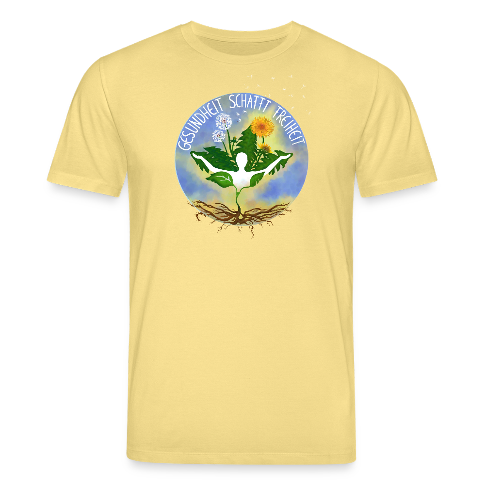 Gesundheit schafft Freiheit (Dein Weg) / 100% Bio T-Shirt Herren - Gelb Viva 