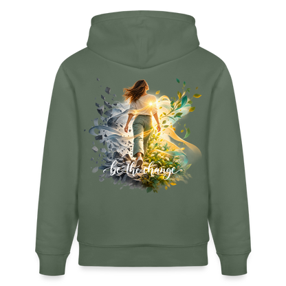 be the change - gbS /female - 100% Bio-Hoodie Unisex CRUISER - Tanngrün