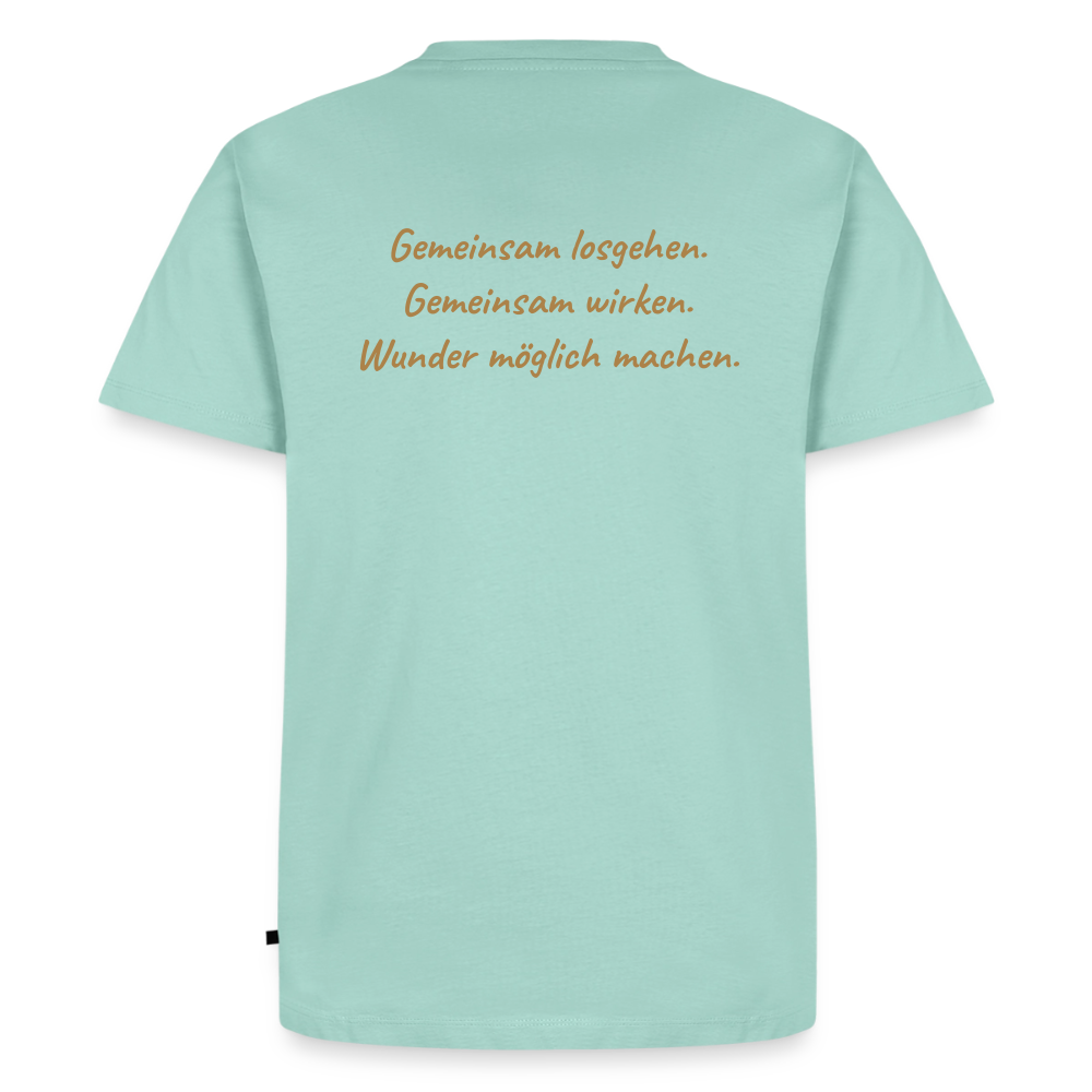 Die Eule / Gemeinsam losgehen - 100% BIO Männer Premium T-Shirt - Mint 