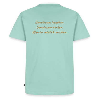 Die Eule / Gemeinsam losgehen - 100% BIO Männer Premium T-Shirt - Mint 