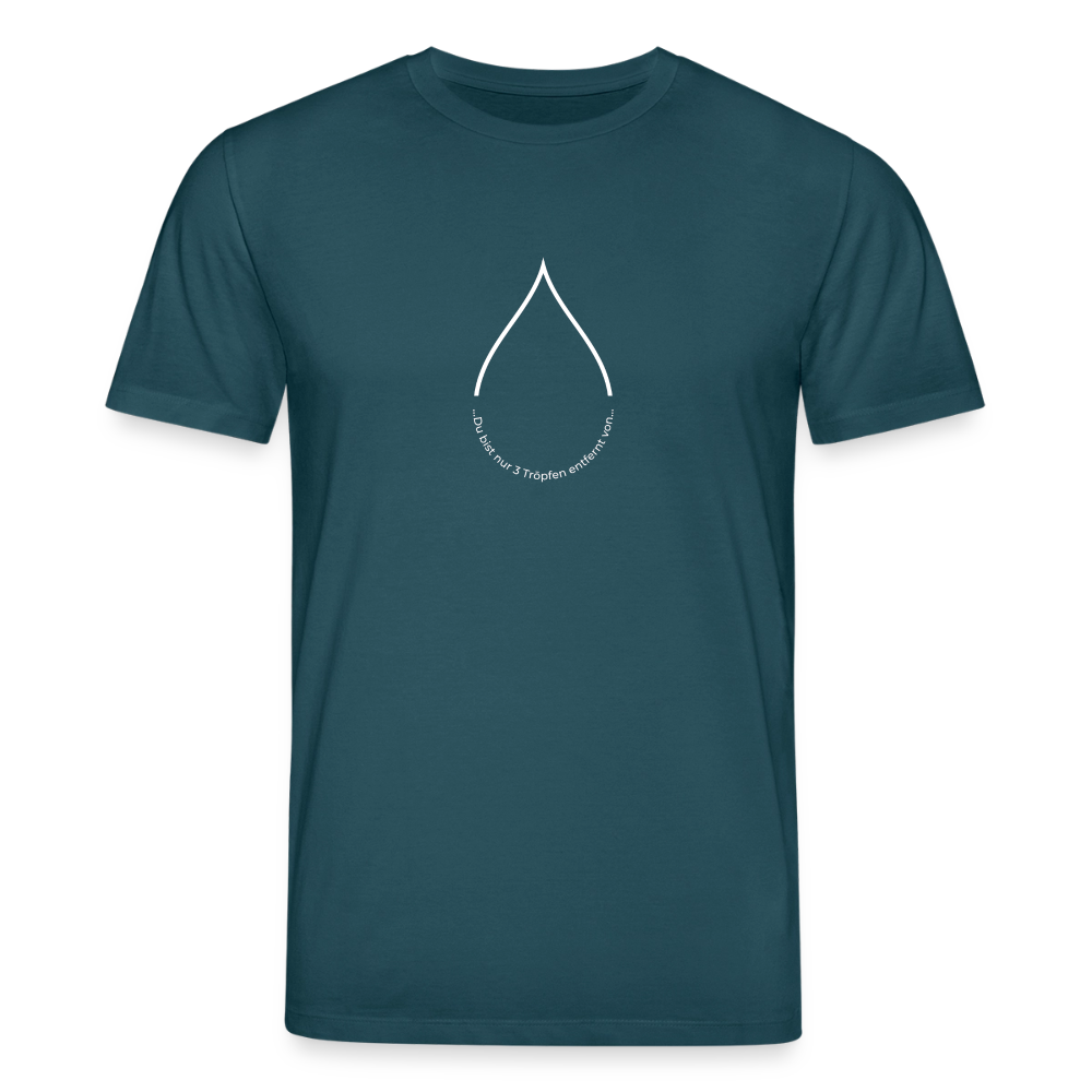 Nur 3 Trōpfen entfernt v2 - Unisex Bio-T-Shirt - Dunkles Petrol