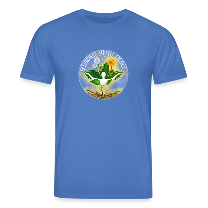 Gesundheit schafft Freiheit (3) / 100% Bio T-Shirt Herren (weiß) - Achtsames Blau