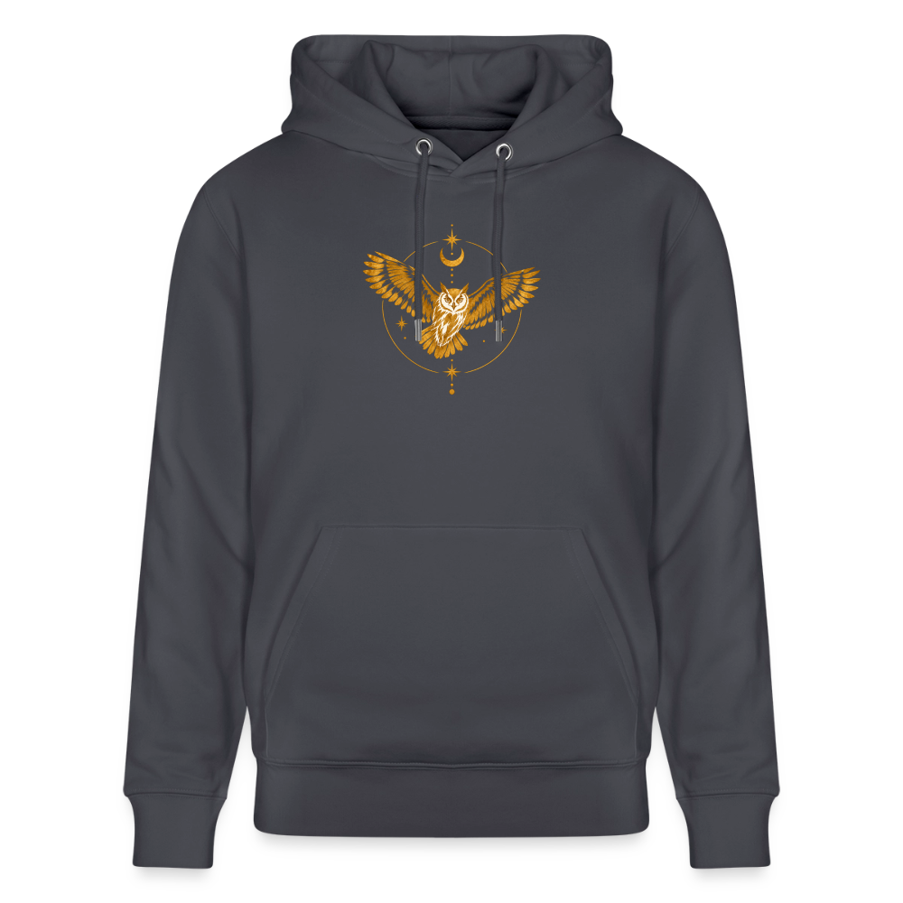 Die Eule / Gemeinsam losgehen - 100% BIO Unisex Bio-Hoodie CRUISER - Indigoblau