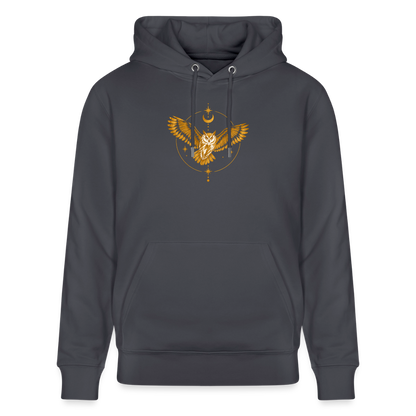 Die Eule / Gemeinsam losgehen - 100% BIO Unisex Bio-Hoodie CRUISER - Indigoblau