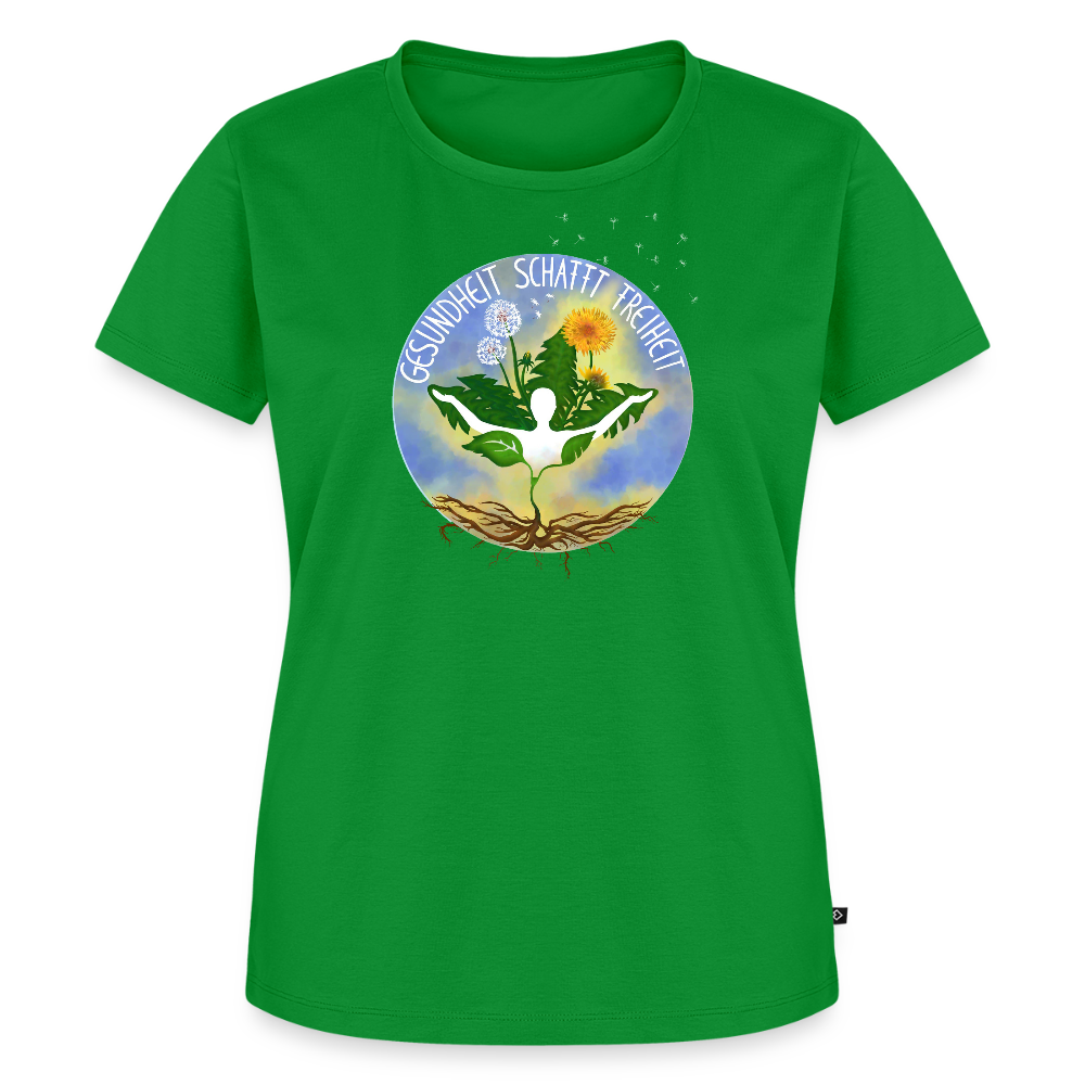Gesundheit schafft Freiheit (Natur ist kein Trend) / 100% Bio Frauen Premium T-Shirt (weiß) - Grün