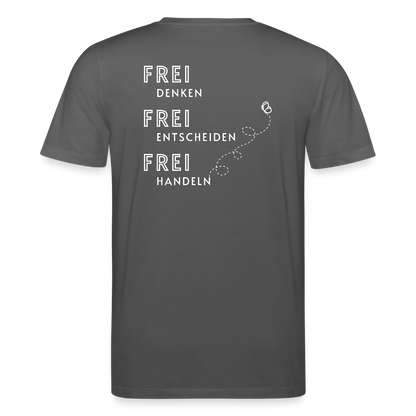 Gesundheit schafft Freiheit (FREI) / 100% Bio T-Shirt Herren - Anthrazit