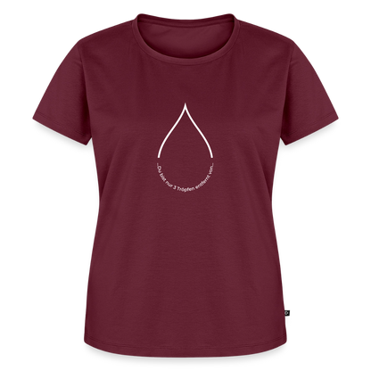 Nur 3 Trōpfen entfernt v2 - Frauen Premium T-Shirt - Burgunderrot
