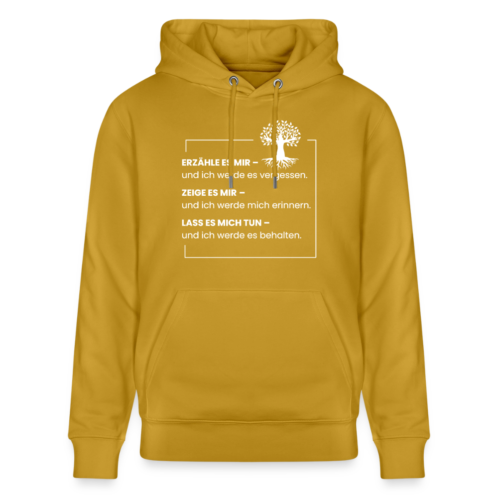 Wissen schafft Freiheit (Erzähle es mir) / Unisex Bio-Hoodie - Ocker
