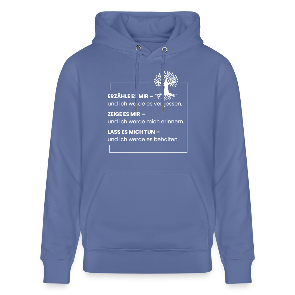 Wissen schafft Freiheit (Erzähle es mir) / Unisex Bio-Hoodie - Blau