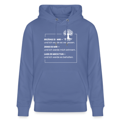 Wissen schafft Freiheit (Erzähle es mir) / Unisex Bio-Hoodie - Blau