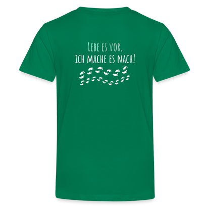 Gesundheit schafft Freiheit (Lebe es vor, ich maches es nach) / Teenager Premium T-Shirt - Kelly Green