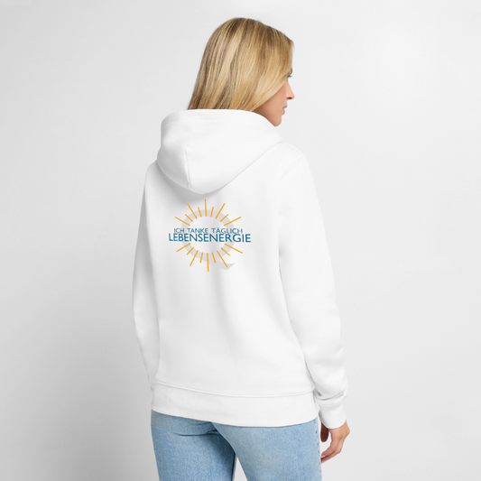 Aquion / Ich trinke - Unisex Premium Kapuzenjacke - Weiß