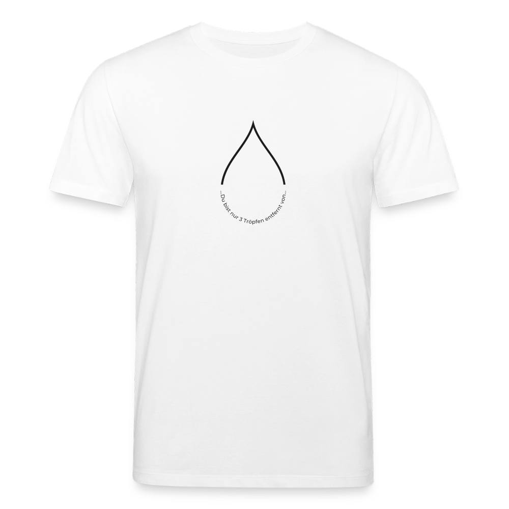Nur 3 Trōpfen entfernt v2 - Unisex Bio-T-Shirt (weiß) - Weiß