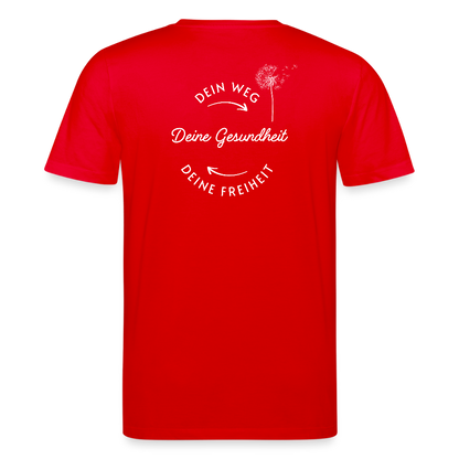 Gesundheit schafft Freiheit (Dein Weg) / 100% Bio T-Shirt Herren - Rot