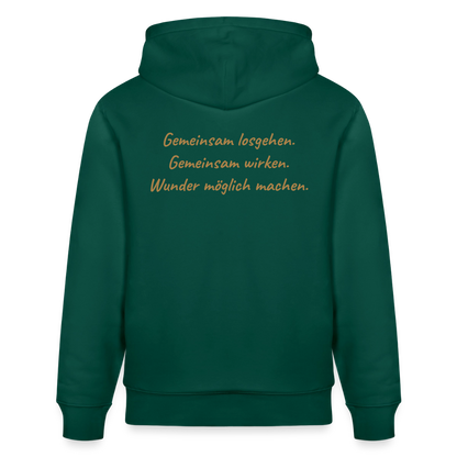 Die Eule / Gemeinsam losgehen - 100% BIO Unisex Bio-Hoodie CRUISER - Forest