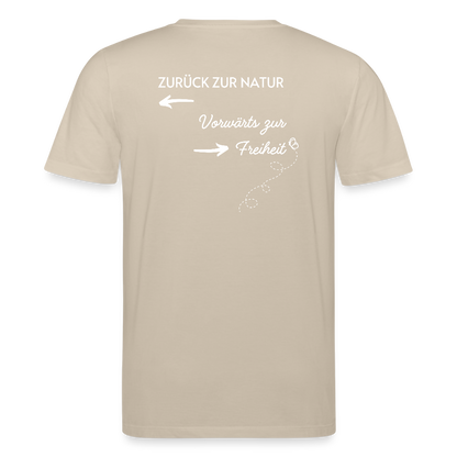 Gesundheit schafft Freiheit (Zurück zur Natur) / 100% Bio T-Shirt Herren - Beige