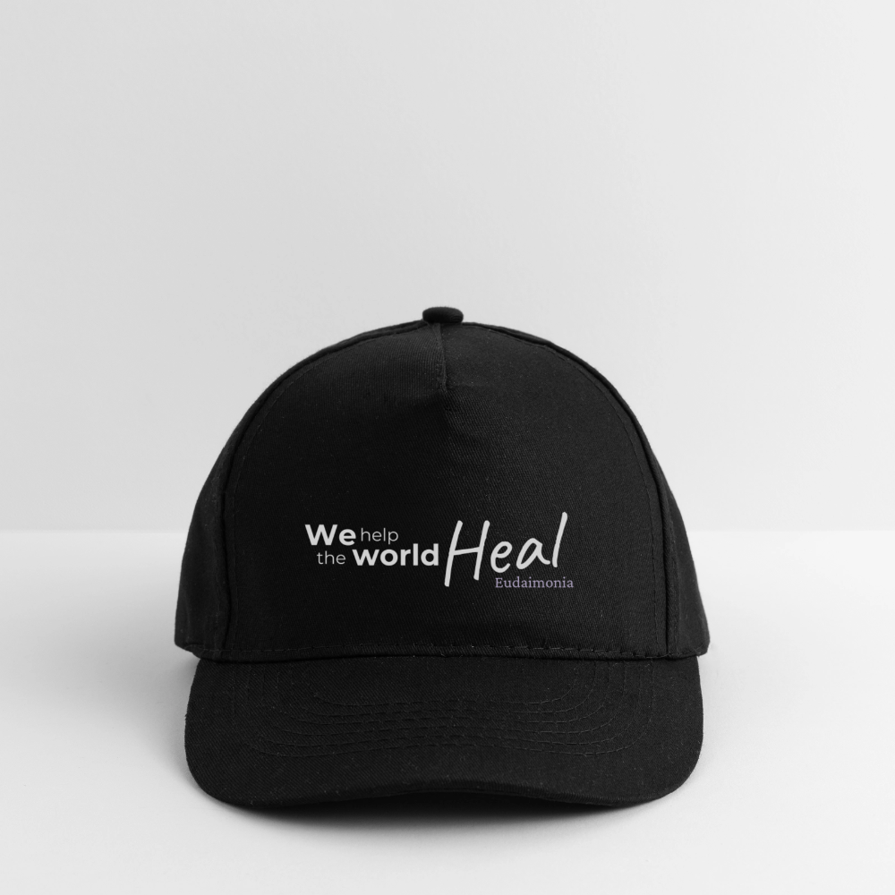 We help the world Heal - 100%Bio Baseballkappe - Schwarz
