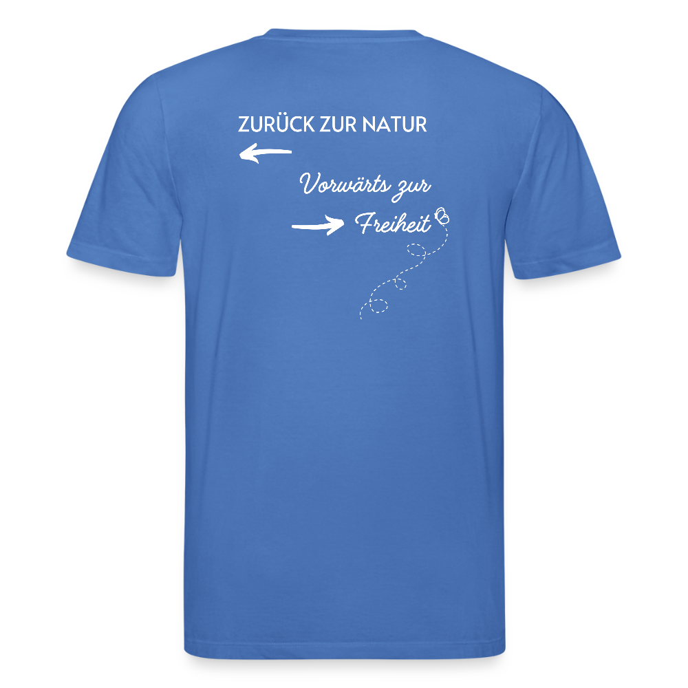 Gesundheit schafft Freiheit (Zurück zur Natur) / 100% Bio T-Shirt Herren - Achtsames Blau