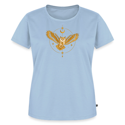 Die Eule / Gemeinsam losgehen - 100% BIO Frauen Premium T-Shirt - Hellblau