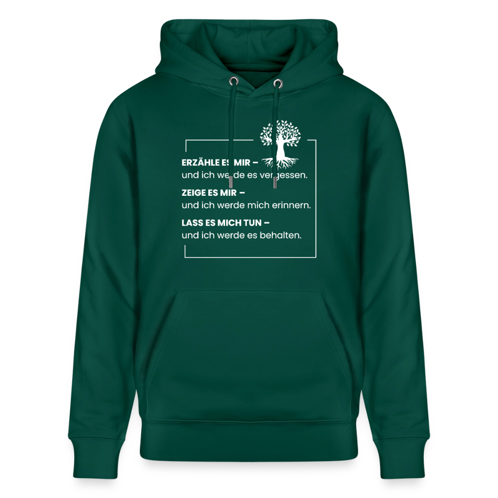Wissen schafft Freiheit (Erzähle es mir) / Unisex Bio-Hoodie - Forest