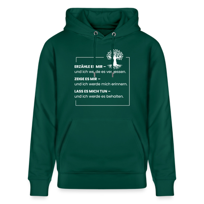 Wissen schafft Freiheit (Erzähle es mir) / Unisex Bio-Hoodie - Forest