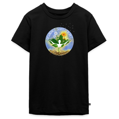 Gesundheit schafft Freiheit (Eins mit der Natur) / Teenager Premium T-Shirt - Schwarz