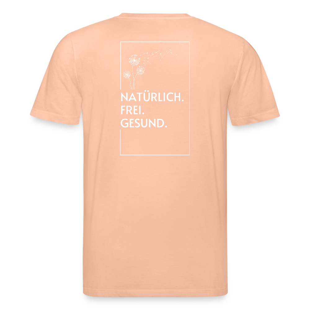 Gesundheit schafft Freiheit (Natürlich) / 100% Bio T-Shirt Herren - Pfirsich