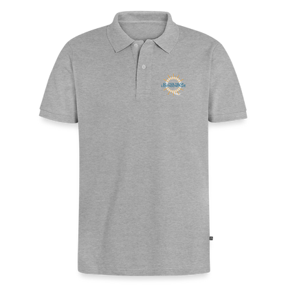 Aquion / Ich trinke täglich - 100% Bio Premium Poloshirt - Grau meliert