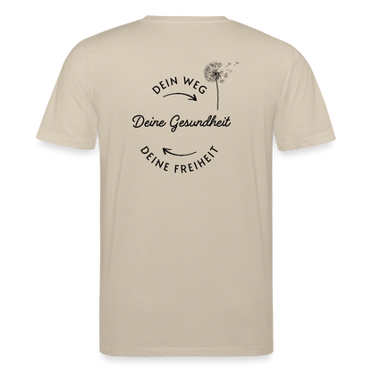 Gesundheit schafft Freiheit (3) / 100% Bio T-Shirt Herren (weiß) - Beige