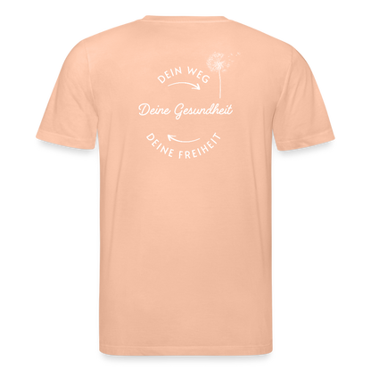 Gesundheit schafft Freiheit (Dein Weg) / 100% Bio T-Shirt Herren - Pfirsich