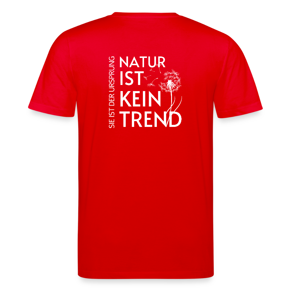 Gesundheit schafft Freiheit (Natur ist kein Trend) / 100% Bio T-Shirt Herren - Rot