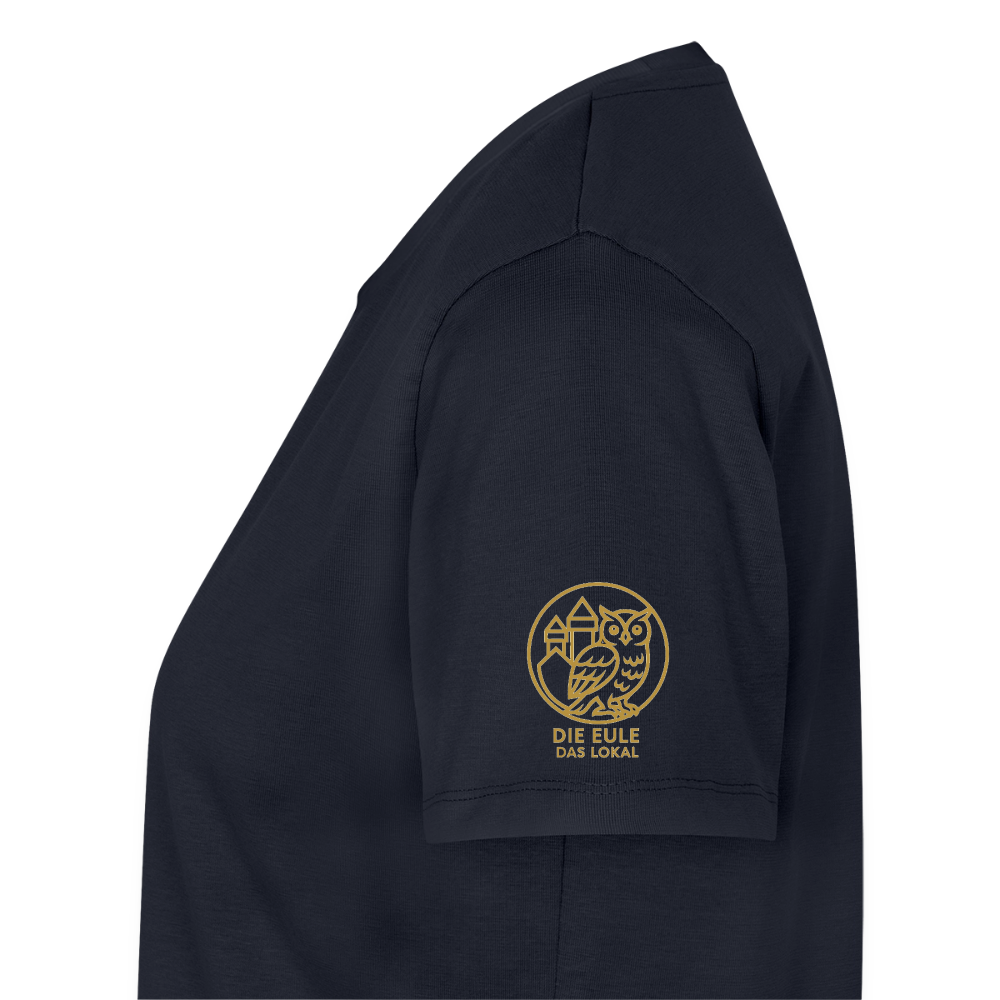 Die Eule / Gemeinsam losgehen - 100% BIO Frauen Premium T-Shirt - Navy