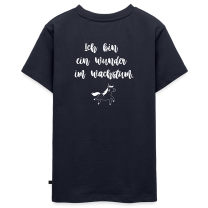 Gesundheit schafft Freiheit (Ich bin ein Wunder im Wachstum) / Teenager Premium T-Shirt - Navy