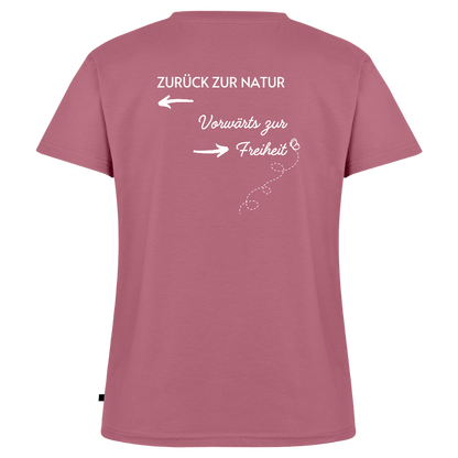Gesundheit schafft Freiheit (Zurück zur Natur) / 100% Bio Frauen Bio-T-Shirt mit V-Ausschnitt - Mauve