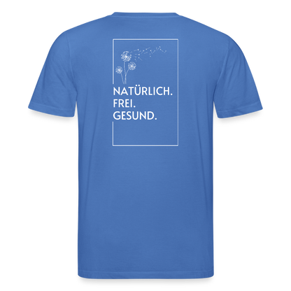 Gesundheit schafft Freiheit (Natürlich) / 100% Bio T-Shirt Herren - Achtsames Blau